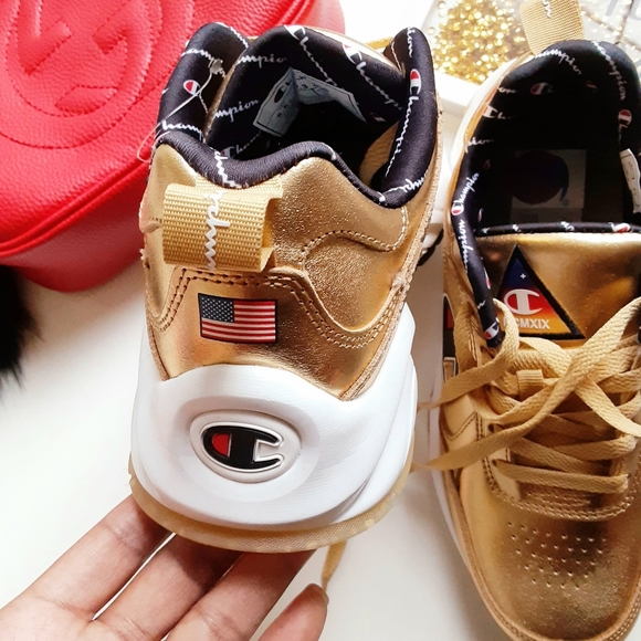 Gold Champion Chunky Sneakers 6.5 - Picture 6 of 8
